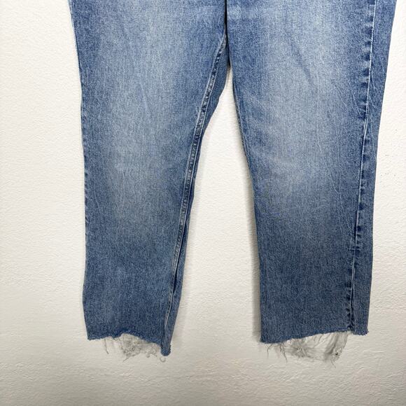 H&M Womens Jeans Size 12 Light Wash Blue Denim High Rise Straight Leg - Picture 11 of 14